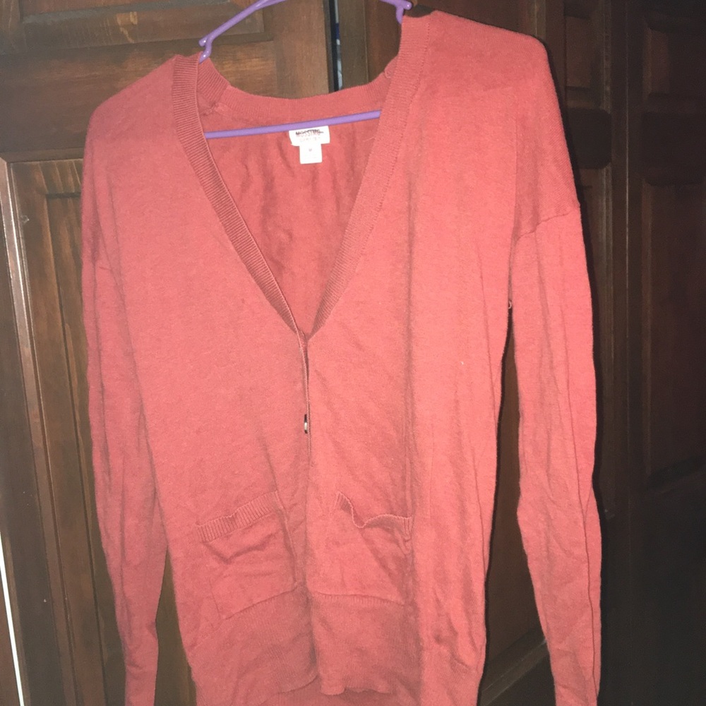 Mossimo Burnt Orange Button up Sweater